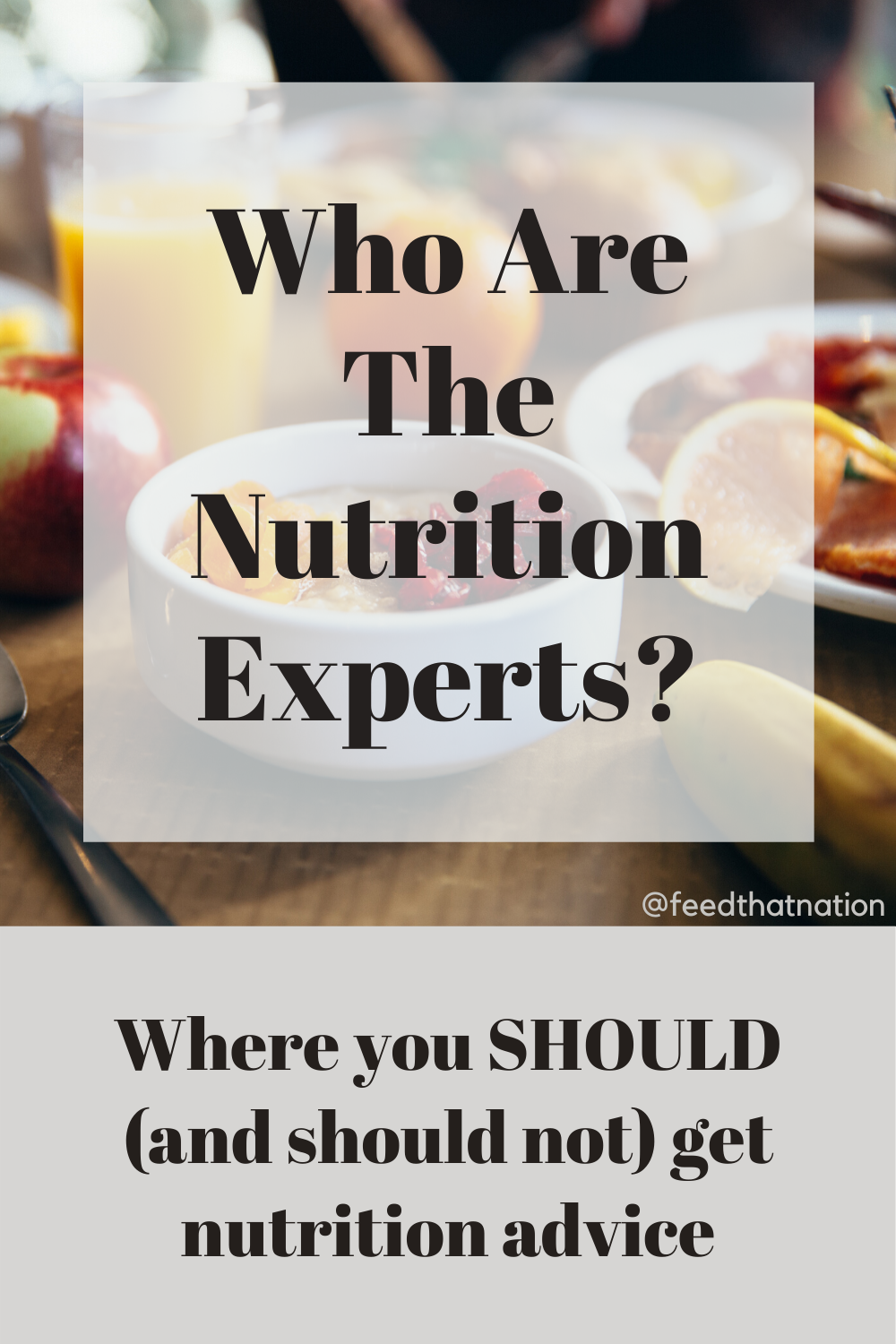 PODCAST: Who Are The Nutrition Experts?