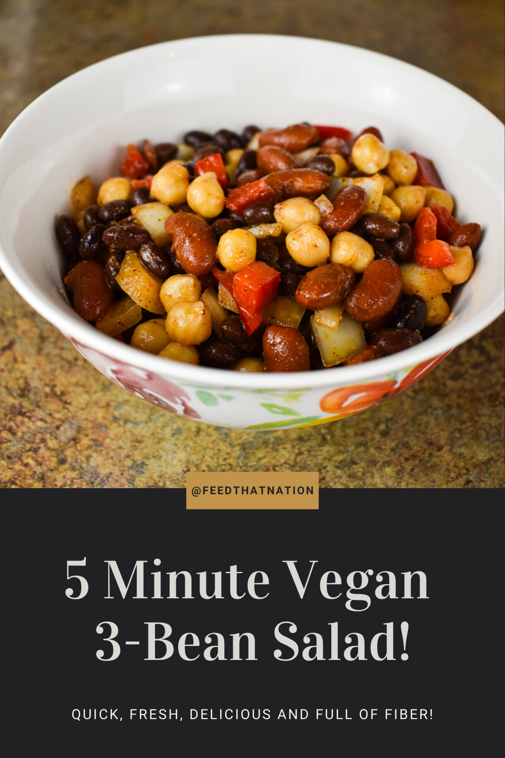 5 minute vegan 3-bean salad